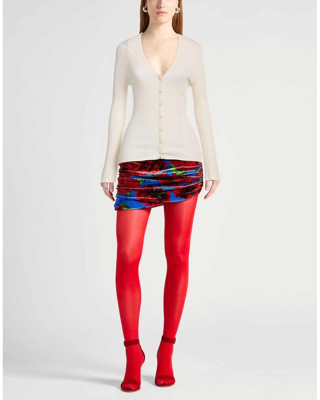Lanvin White Cream Cardigan Cashmere, Silk, Virgin Wool