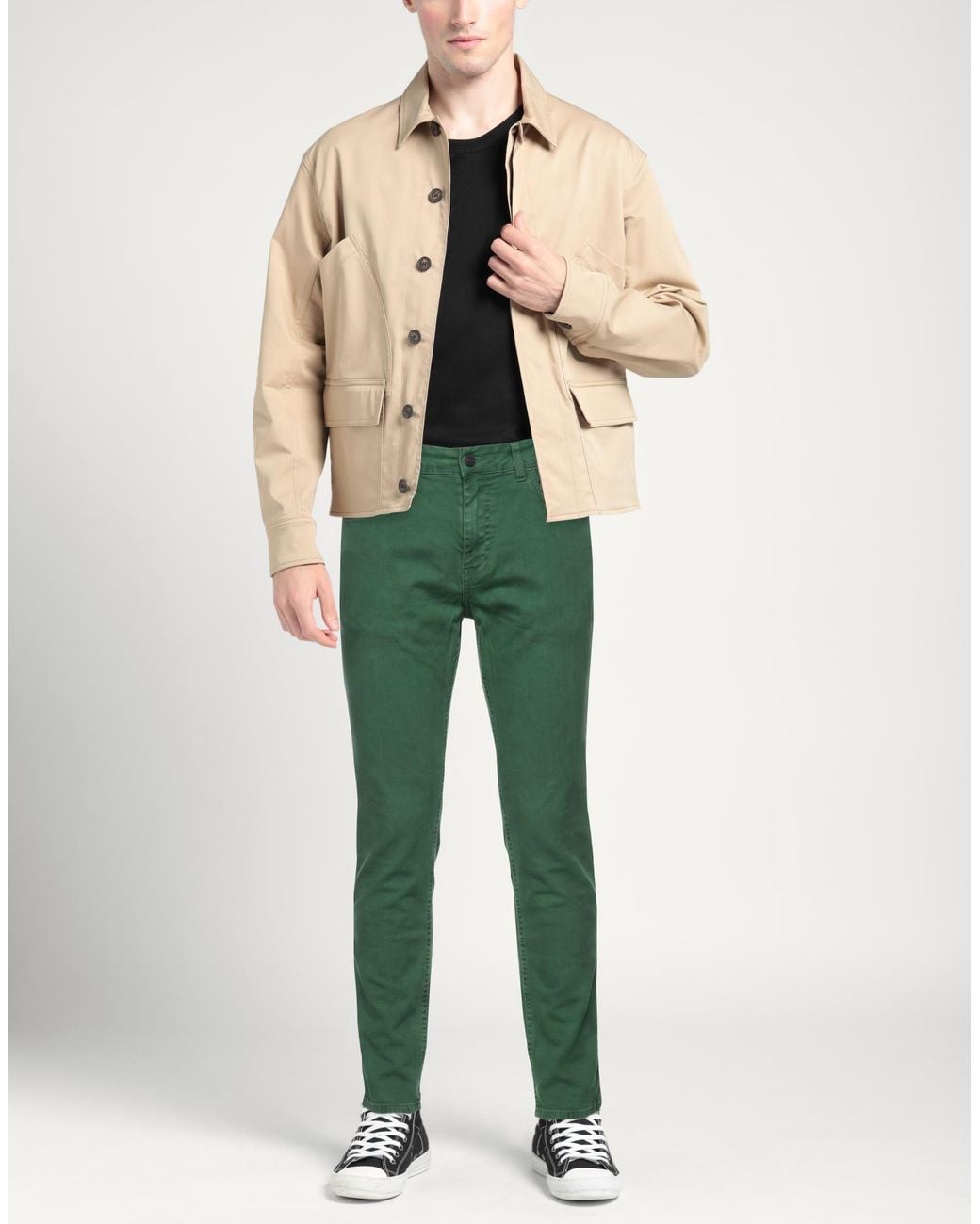 Entre Amis Green Jeans Cotton, Elastane for men