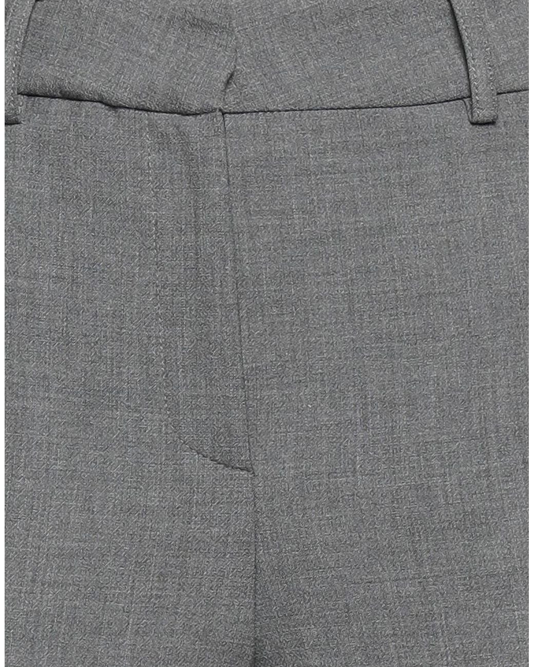 SIMONA CORSELLINI Gray Pants Polyester, Viscose, Cotton, Elastane