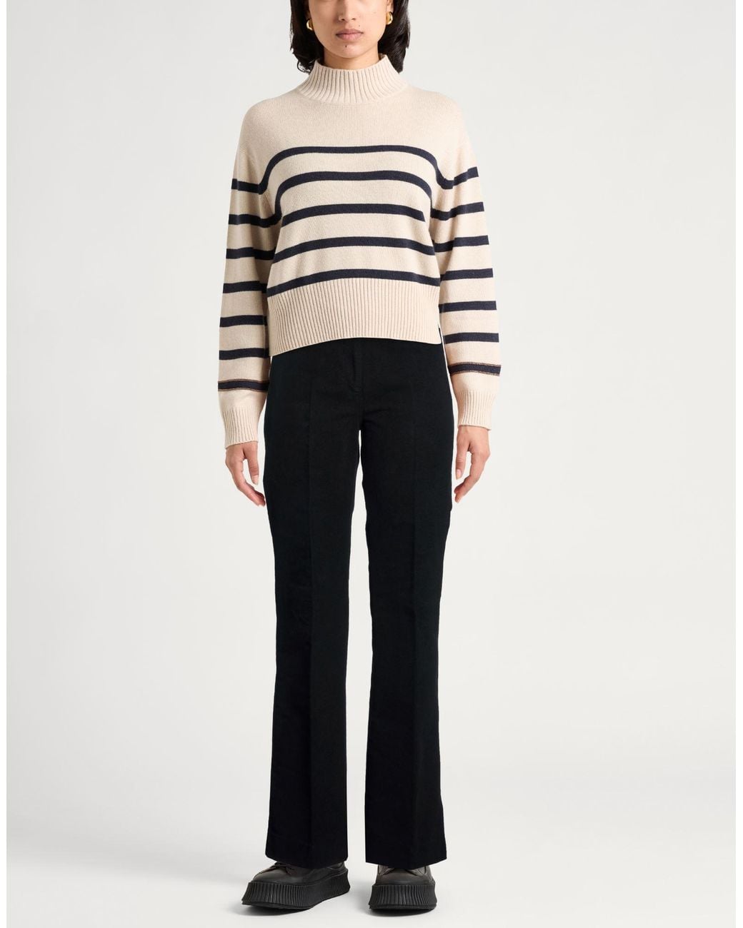 Totême  Black Pants Cotton, Recycled Cotton