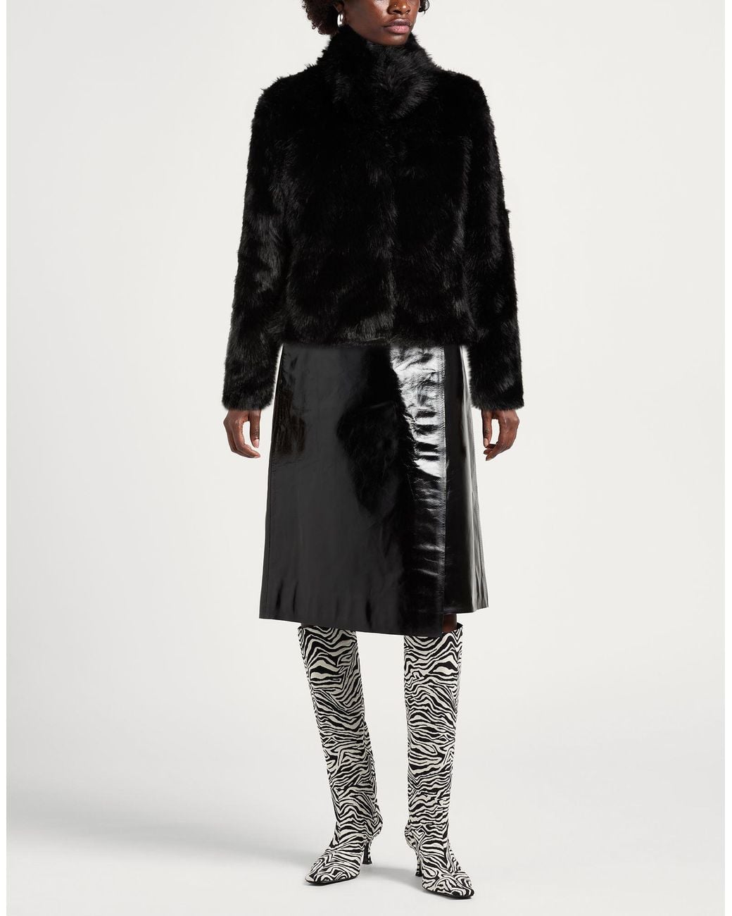 Berna Black Shearling & Teddy