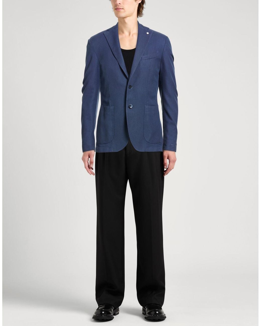 L.b.m. 1911 Blue Blazer Cotton, Polyamide, Elastane for men