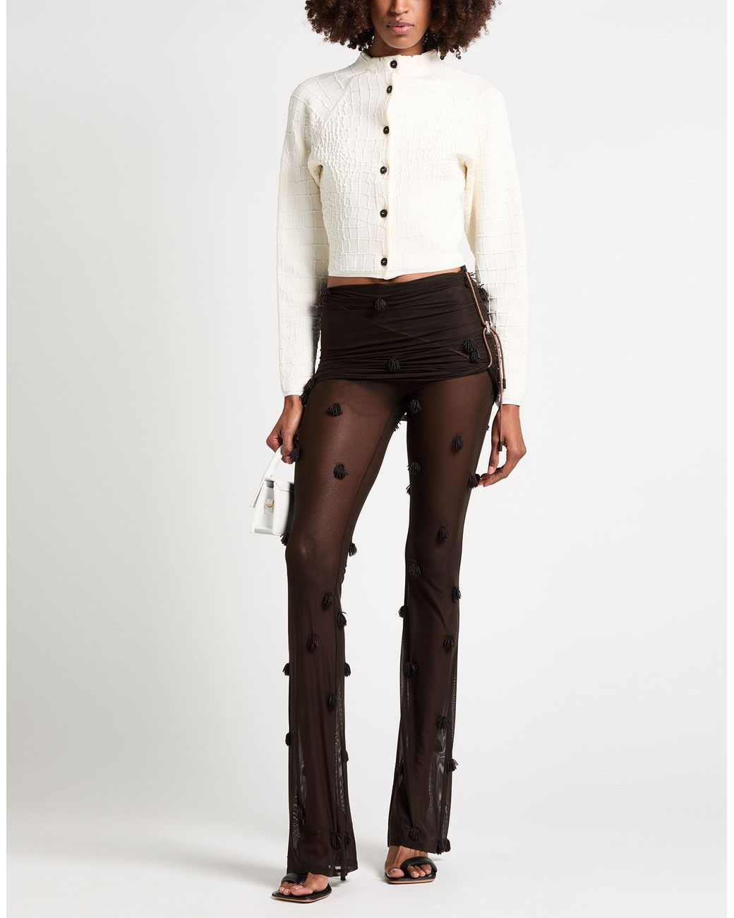 Jacquemus Gray Dark Pants Polyamide, Elastane