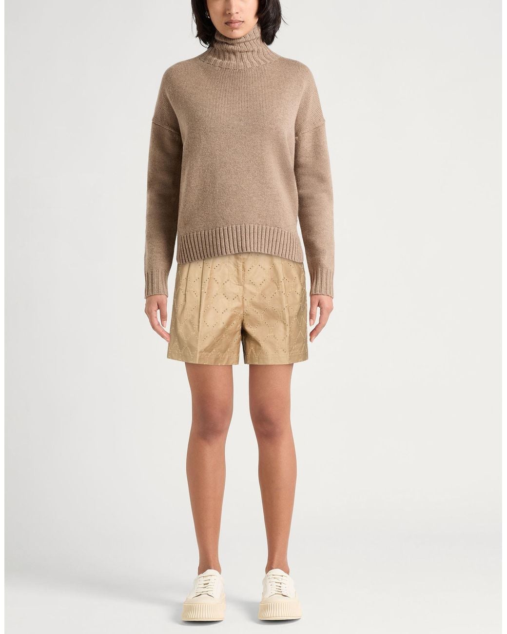 Herno Natural Khaki Shorts & Bermuda Shorts Cotton