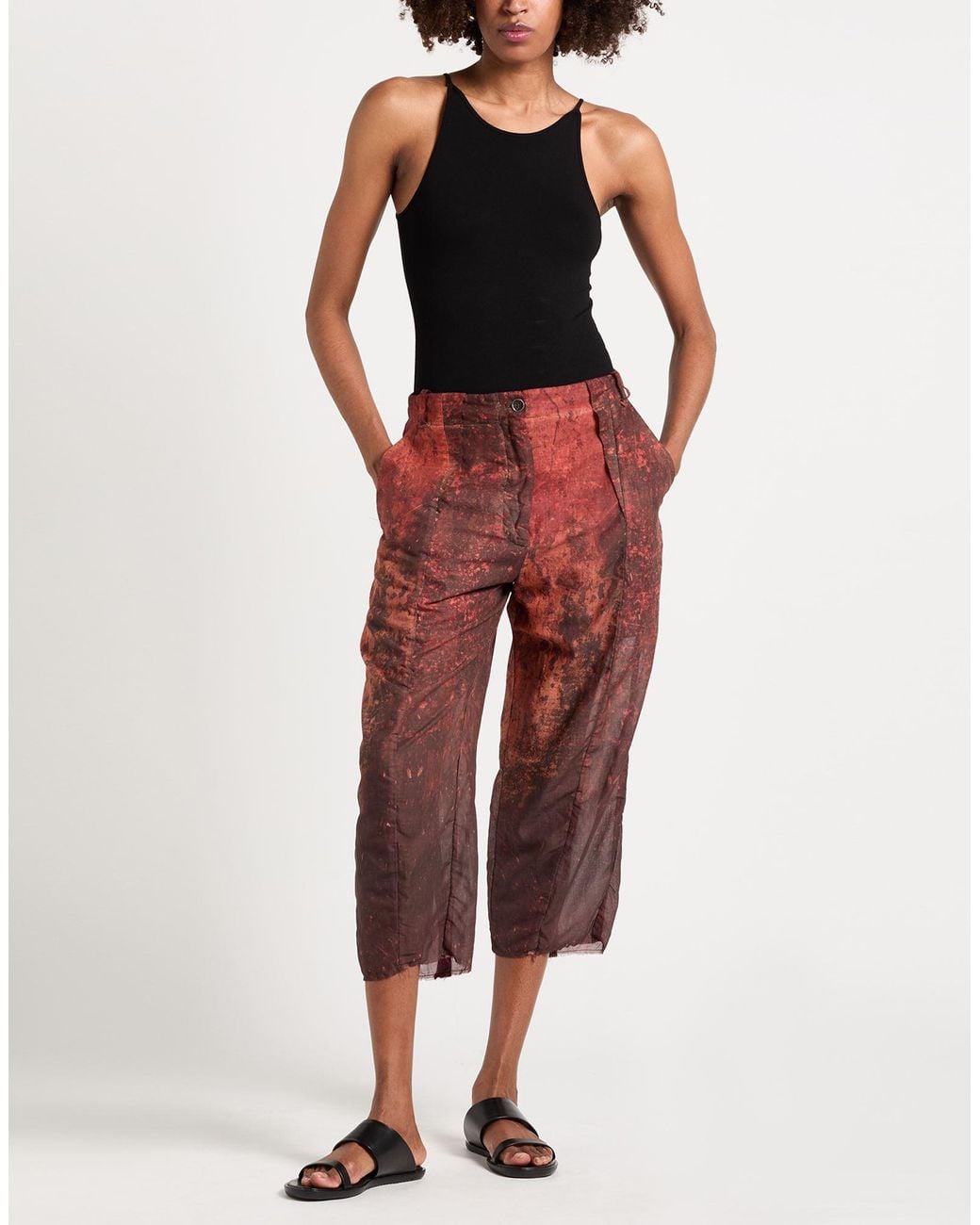Masnada Red Brick Pants Cotton