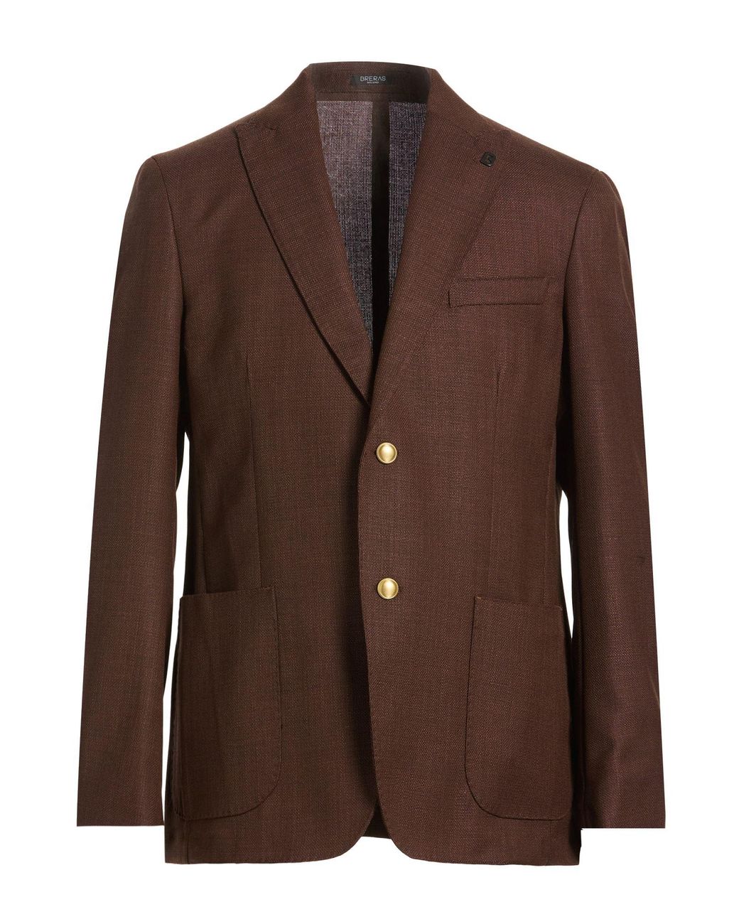 BRERAS Milano Brown Dark Blazer Virgin Wool for men