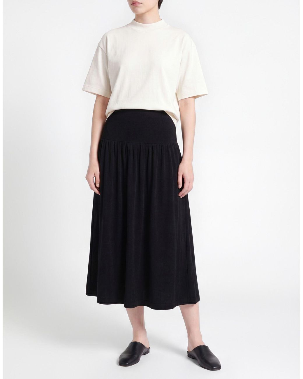 Vince Black Midi Skirt