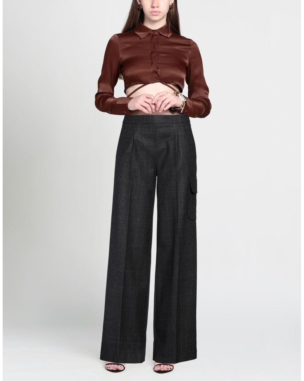 Moorer Black Pants Wool, Polyester, Cotton, Polyamide, Cashmere