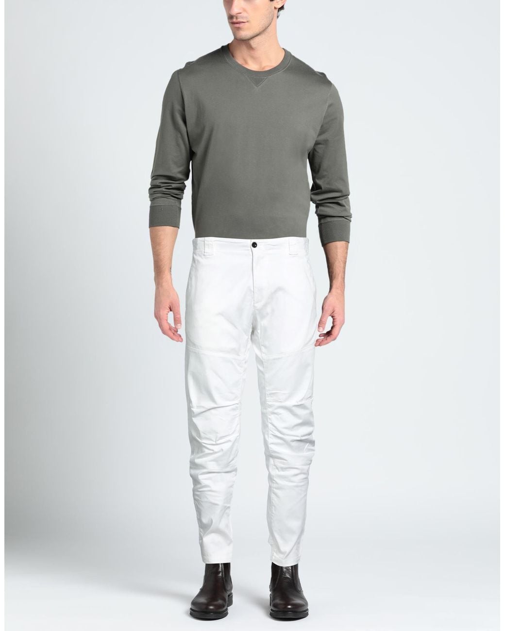 C P Company White Pants for men