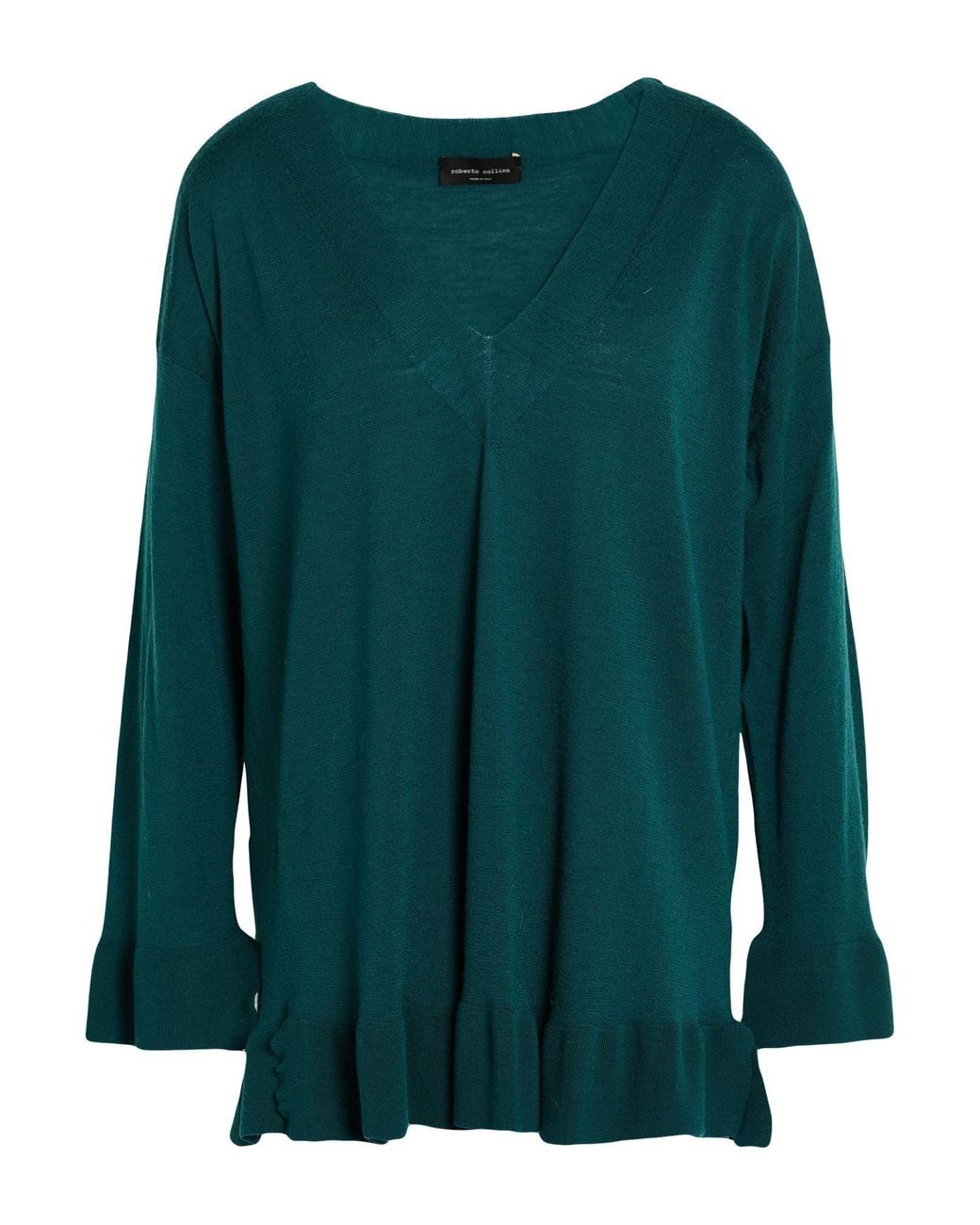 Roberto Collina Green Sweater Merino Wool