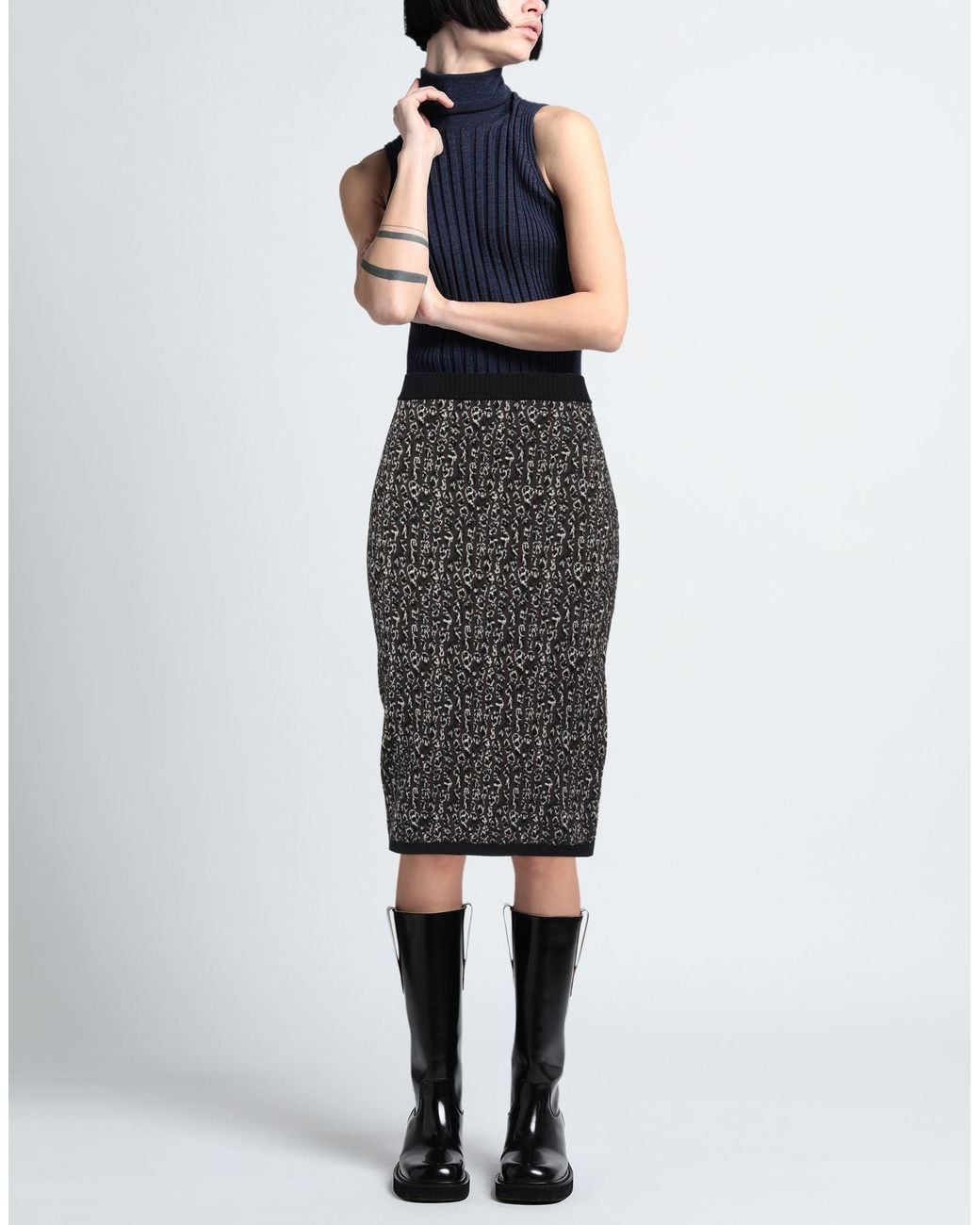 Liu Jo Black Midi Skirt