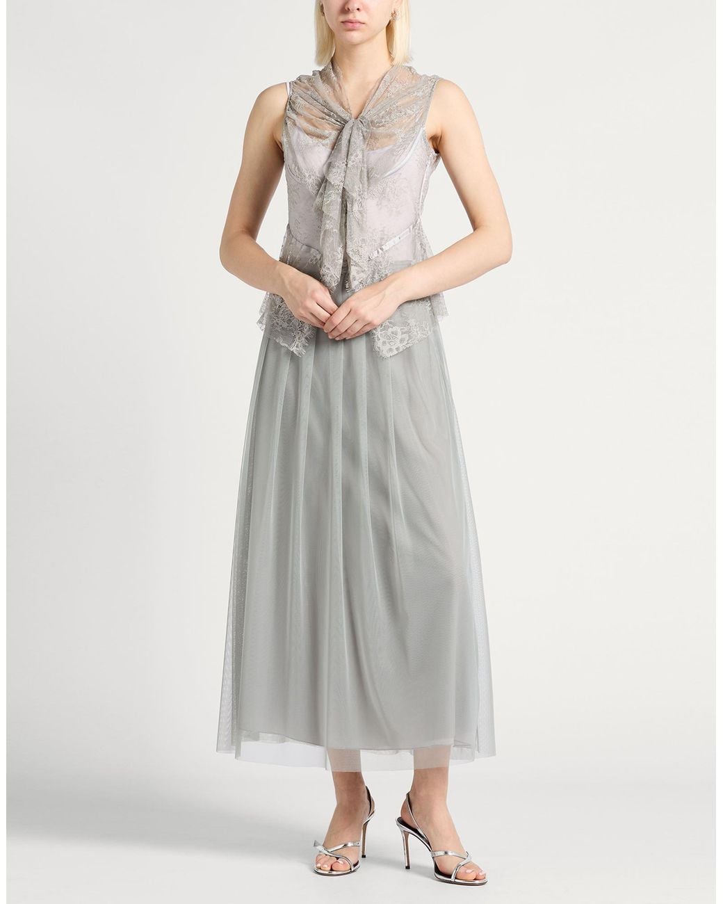 Alpha Studio Gray Maxi Skirt