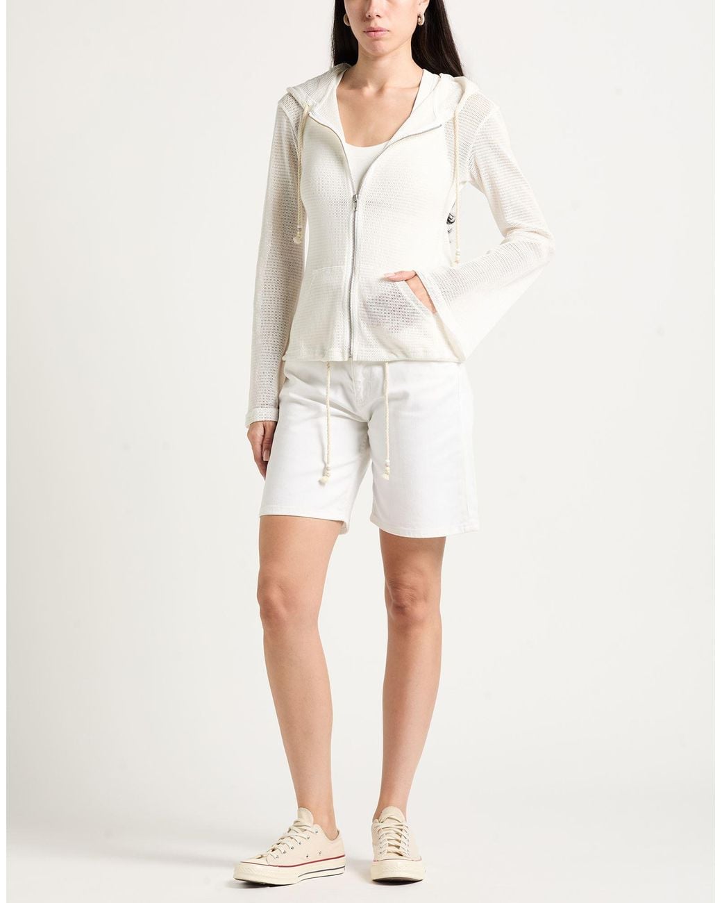 MM6 by Maison Margiela White Cardigan Cotton