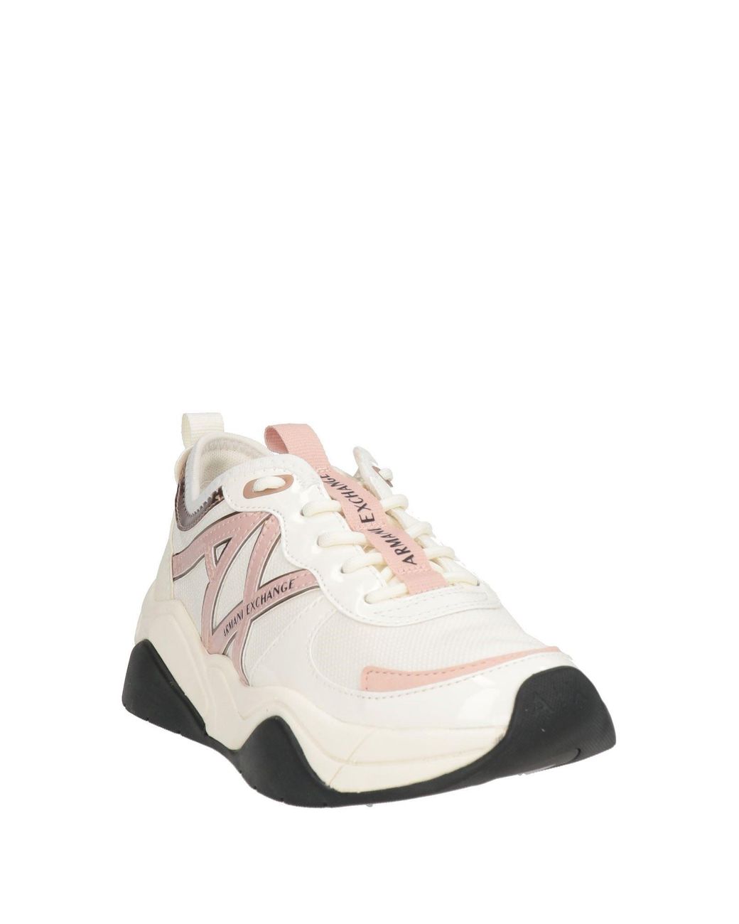 ARMANI EXCHANGE Natural Cream Sneakers Polyester, Polyurethane