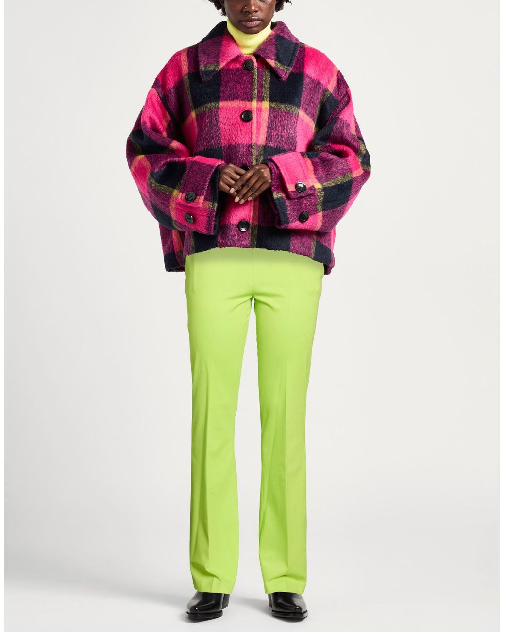 Gaelle Paris Green Pants Viscose, Polyamide, Elastane