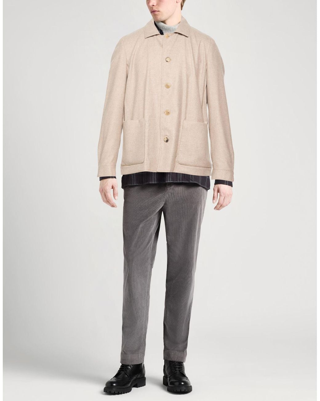 Fedeli Natural Jacket Wool, Silk, Cashmere for men