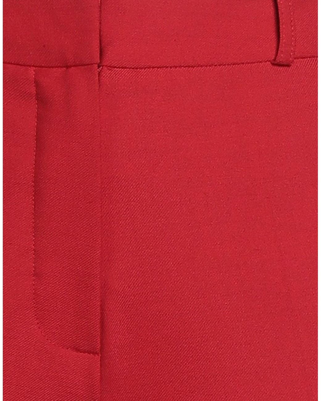 Alysi Red Pants Polyester, Virgin Wool, Elastane