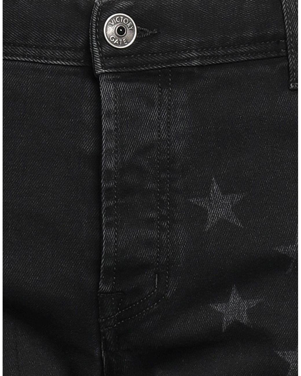 Victory Gate Black Jeans Cotton, Elastane for men
