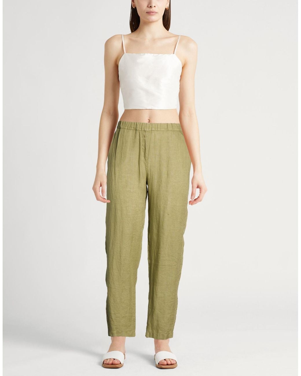 Antonelli Green Pants Linen