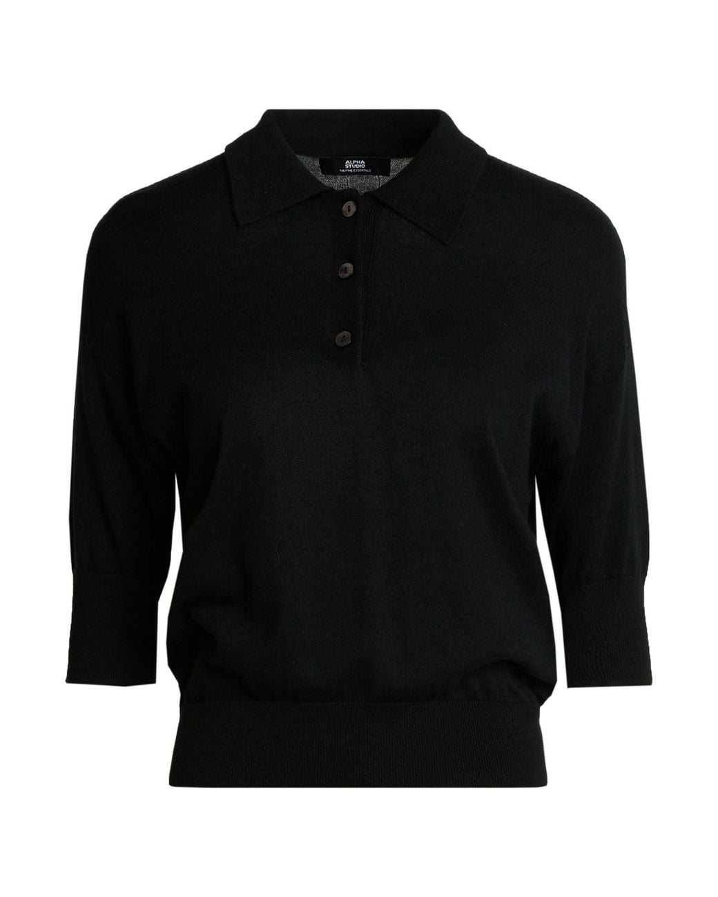 Polo Alpha Studio en coloris Black