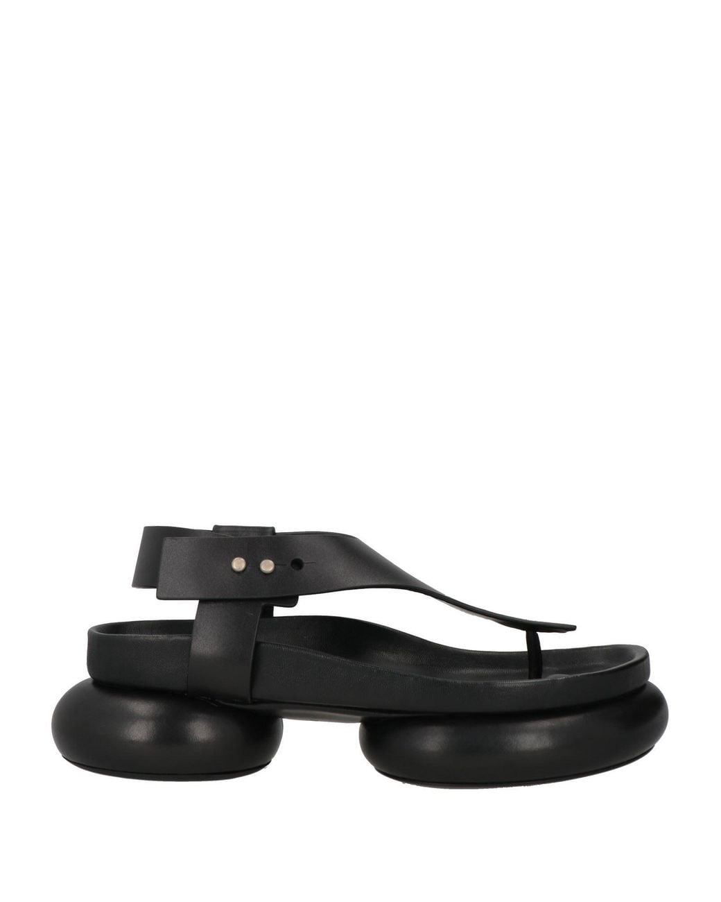 Jil Sander Black Thong Sandal