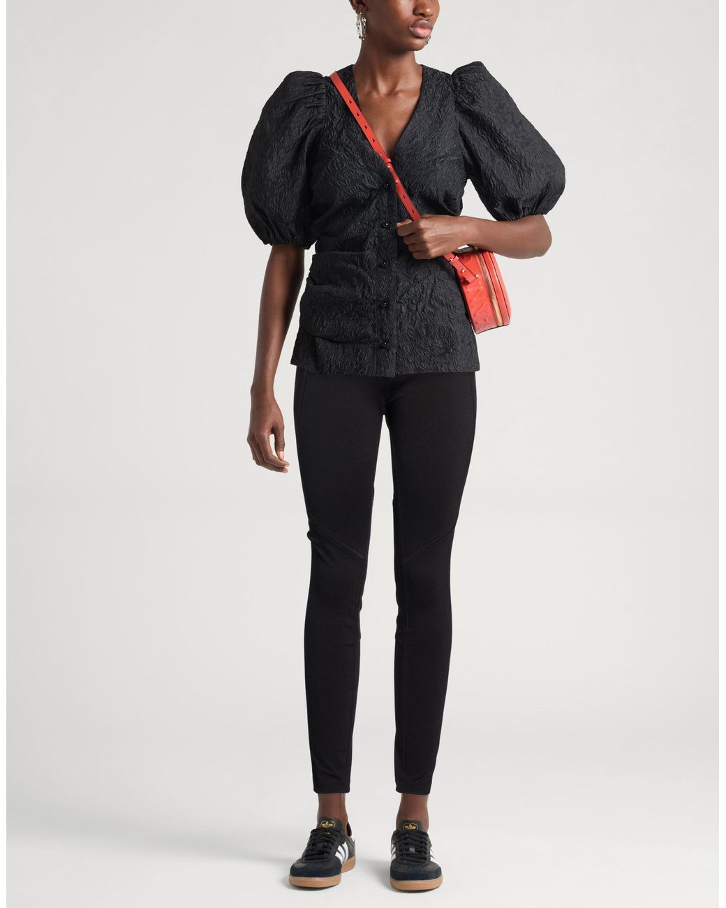 Versace Jeans Couture Black Pants Viscose, Polyamide, Elastane