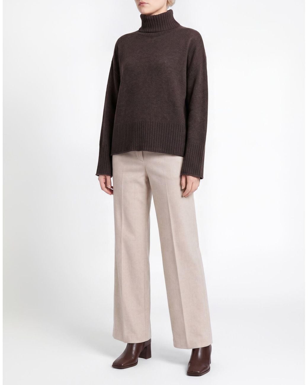 Aragona Brown Turtleneck