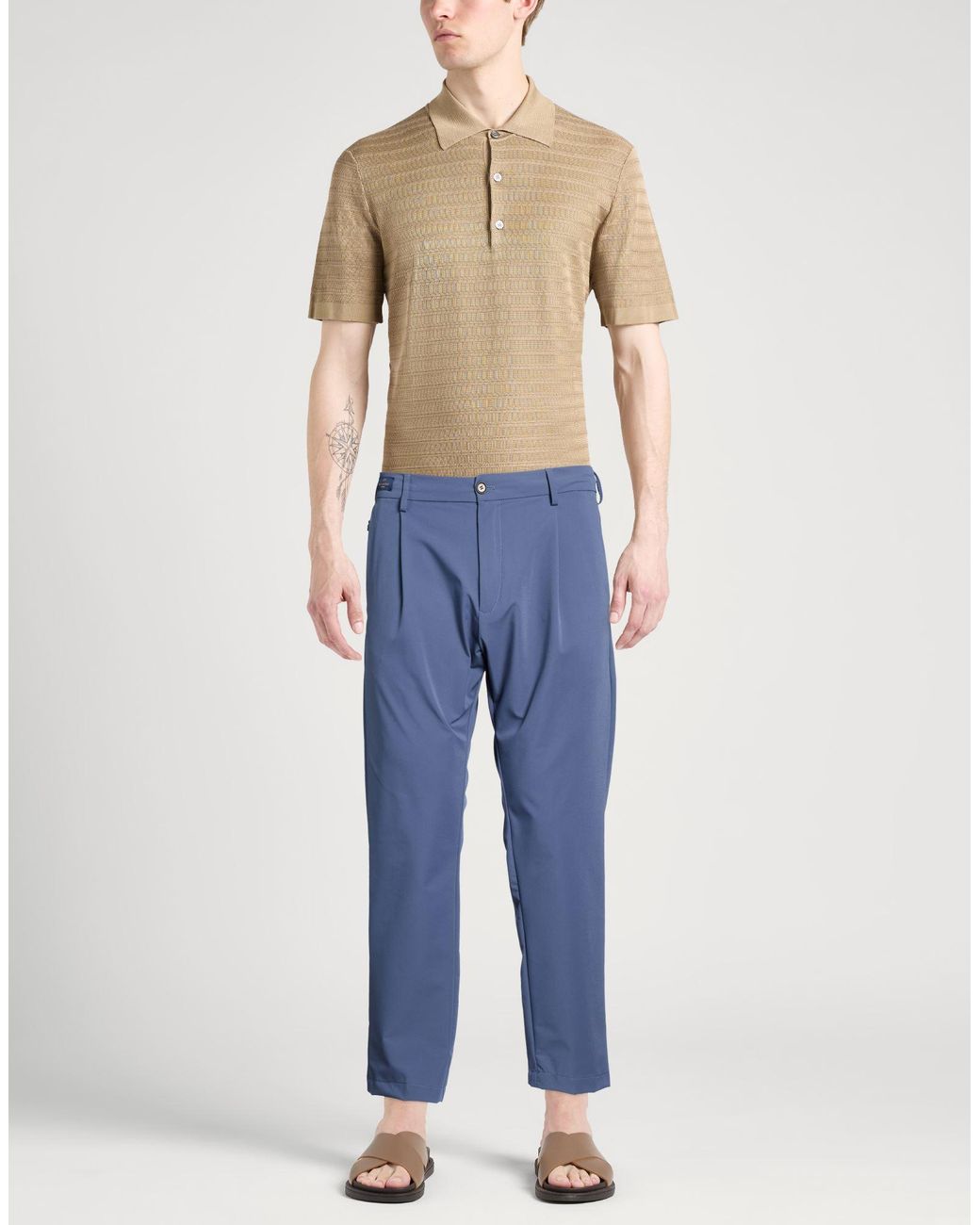 Paul & Shark Blue Pants Nylon, Elastane for men