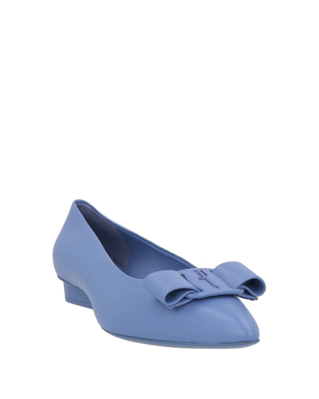 Ferragamo Blue Viva Ballet Flat
