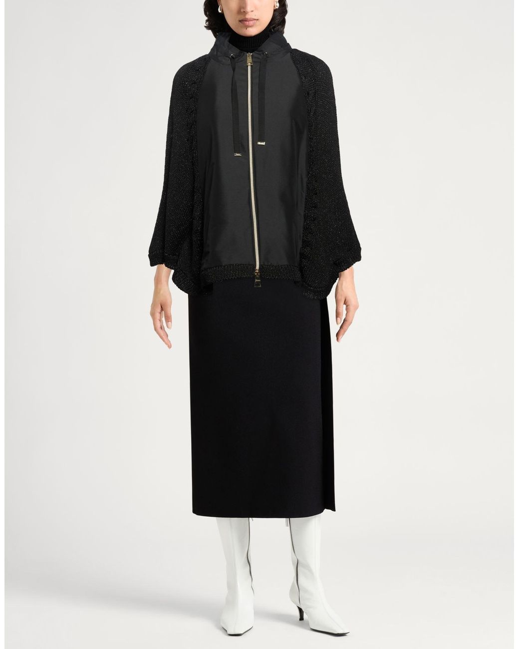 Herno Black Cape Polyester, Polyamide, Elastane