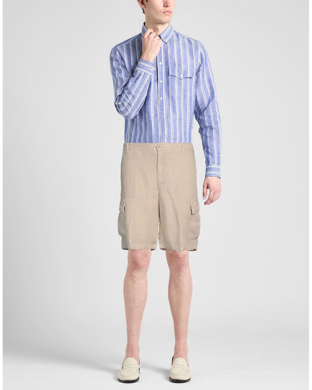120% Lino Natural Shorts & Bermuda Shorts Linen for men