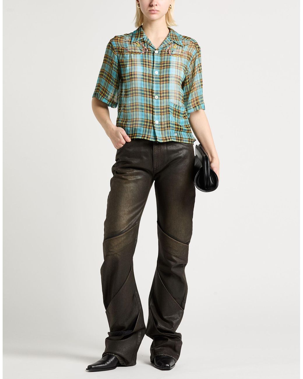 THE BIG WHITE BLUE Gray Jeans Cotton, Polyester