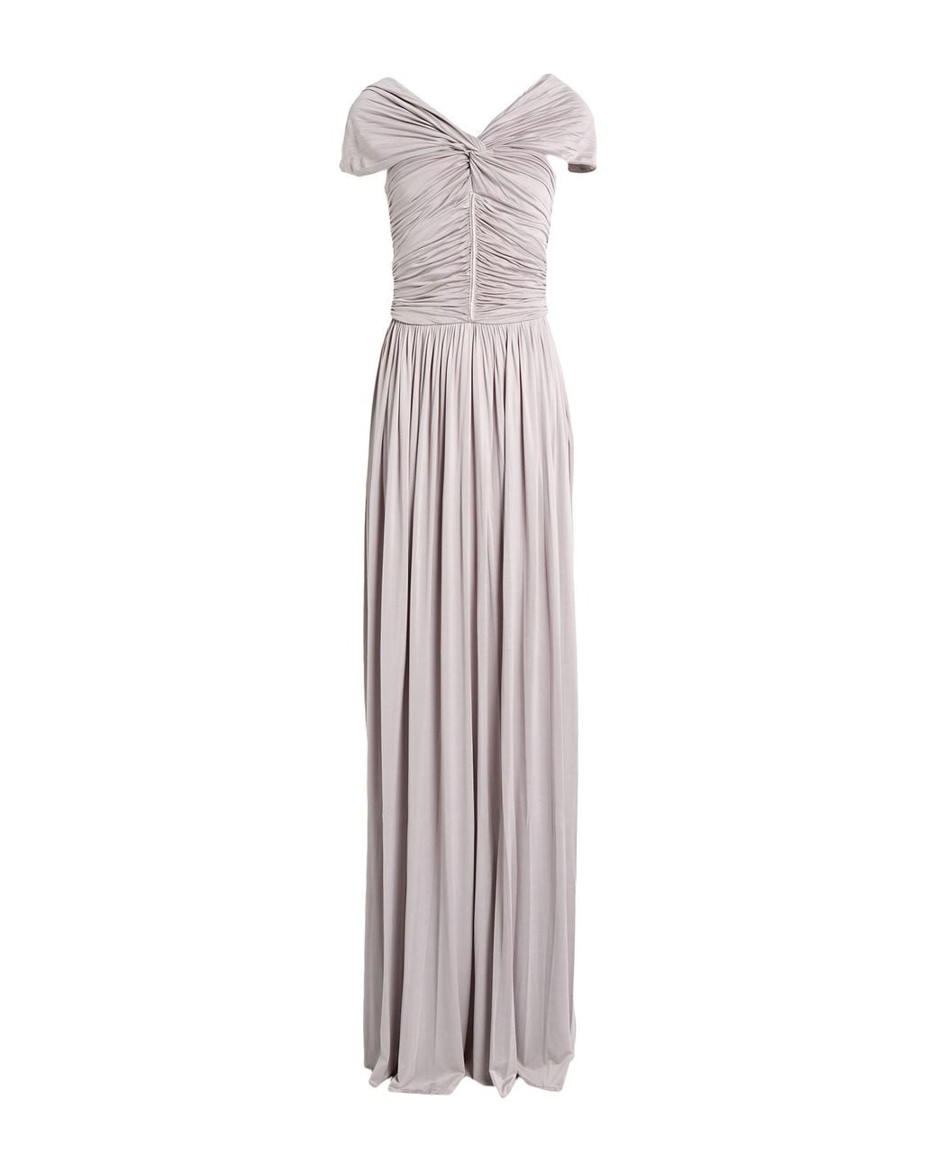 Elisabetta Franchi White Light Maxi Dress Cupro, Elastane