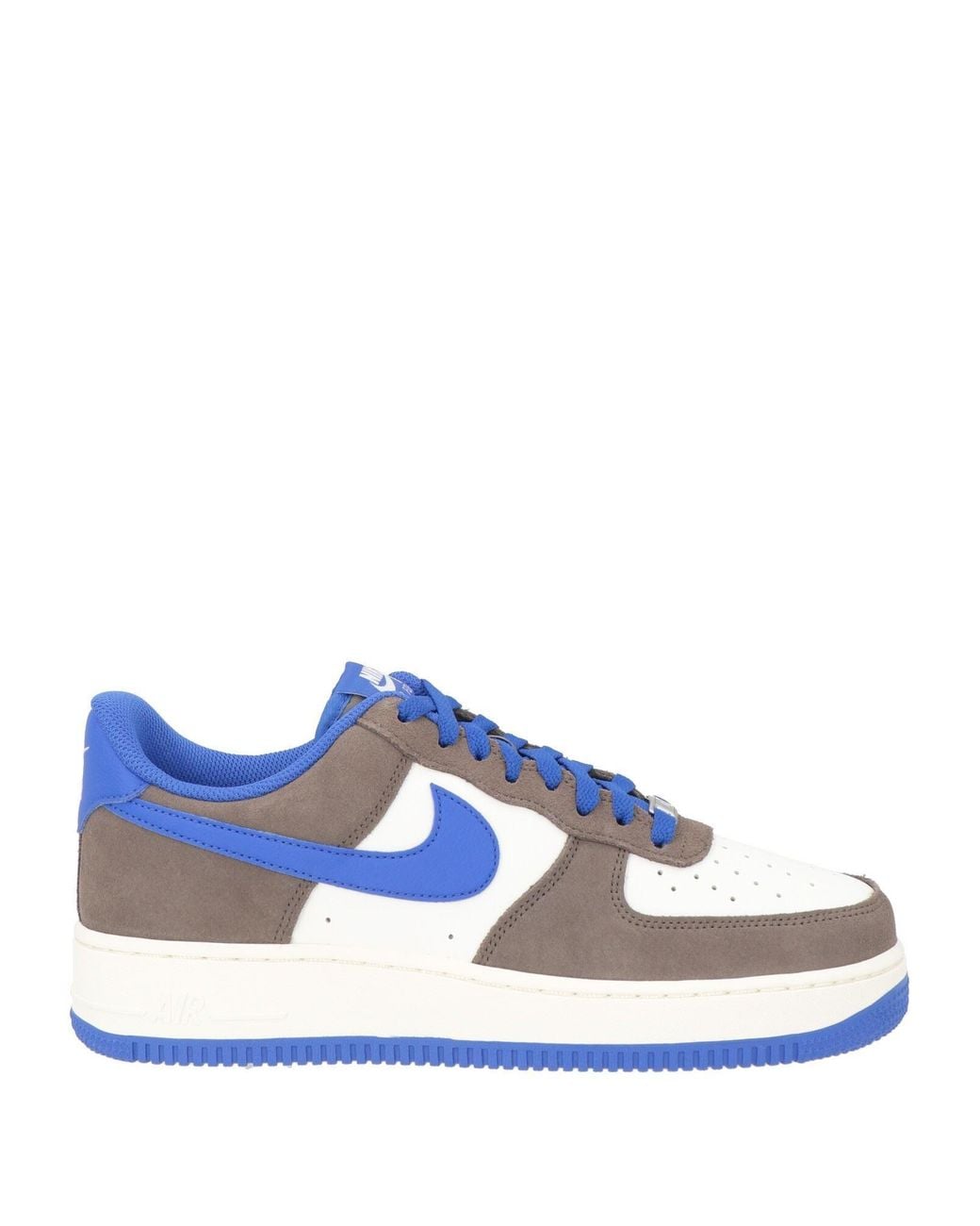 Nike Blue Sneakers Leather, Textile Fibers for men