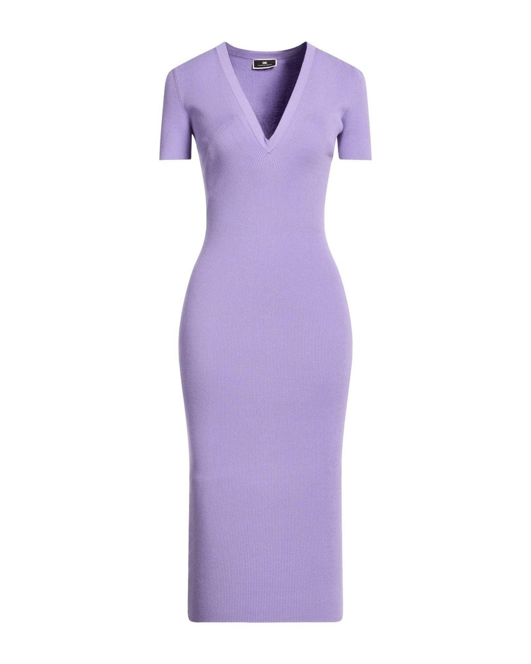Elisabetta Franchi Purple Midi Dress