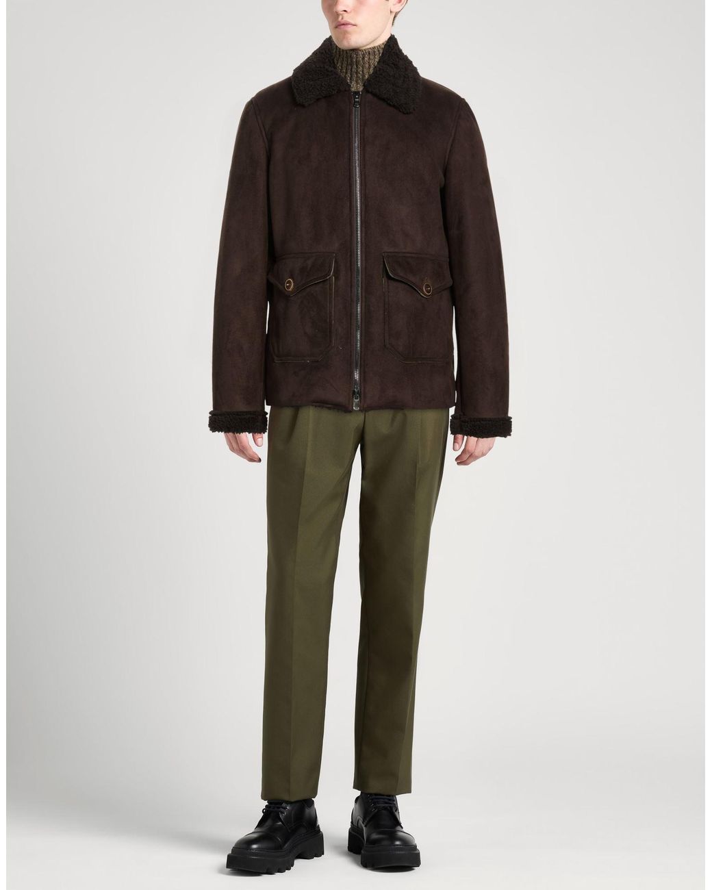 FRONT STREET 8 Brown Shearling & Teddy for men