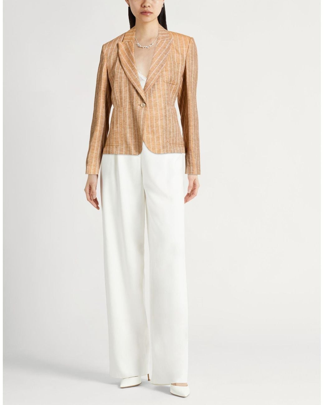 Eleventy Natural Mustard Blazer Hemp, Linen