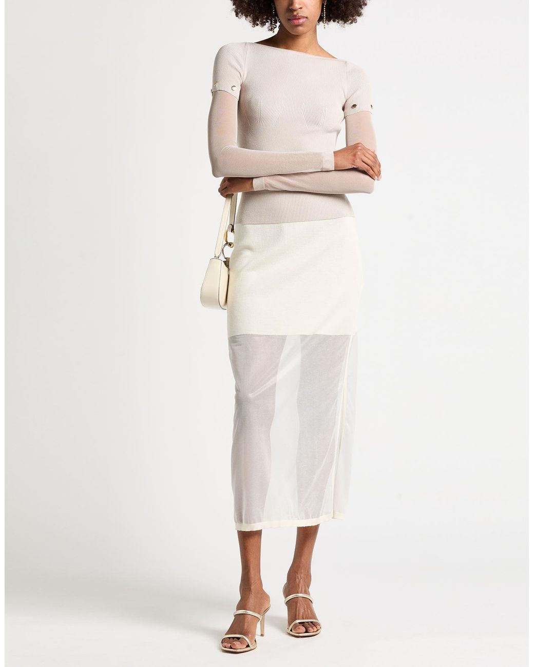 Sportmax White Sweater Viscose, Polyester