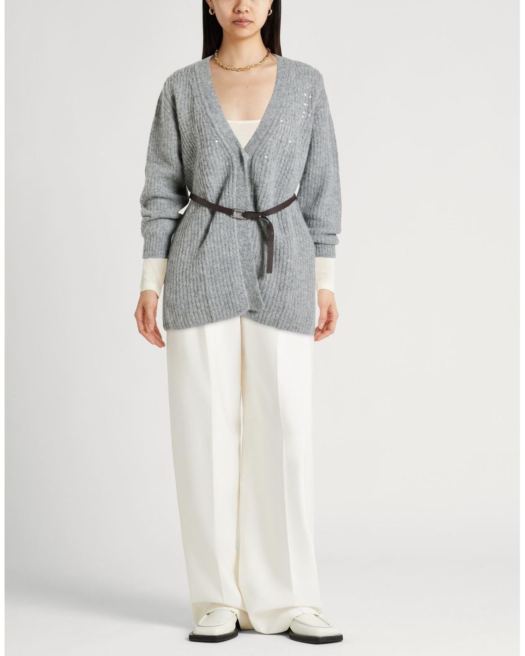 Peserico Gray Cardigans