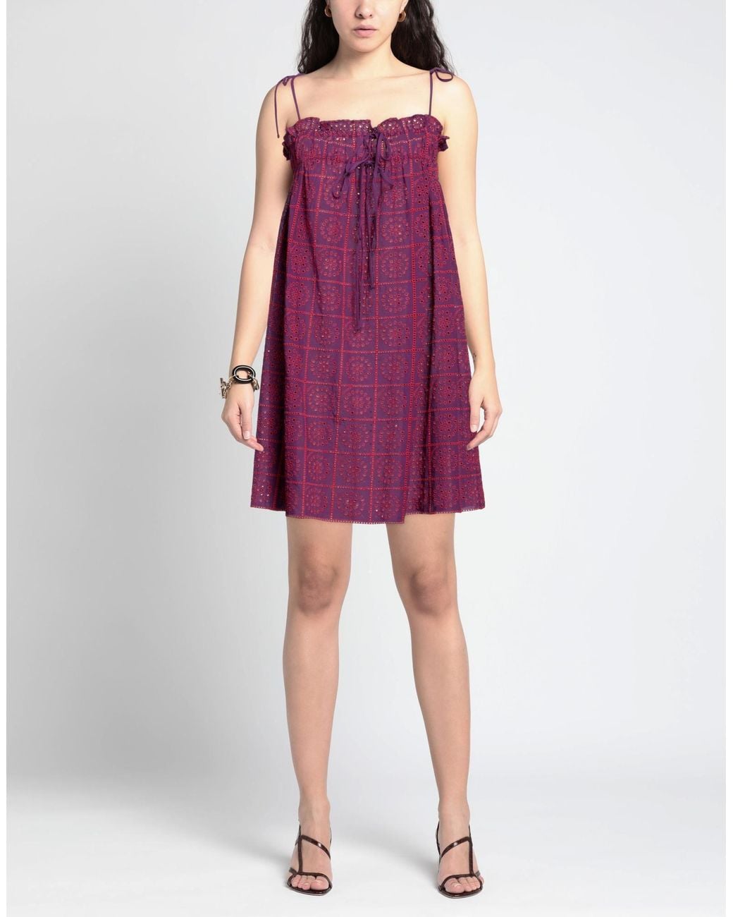 Ganni Purple Mini Dress