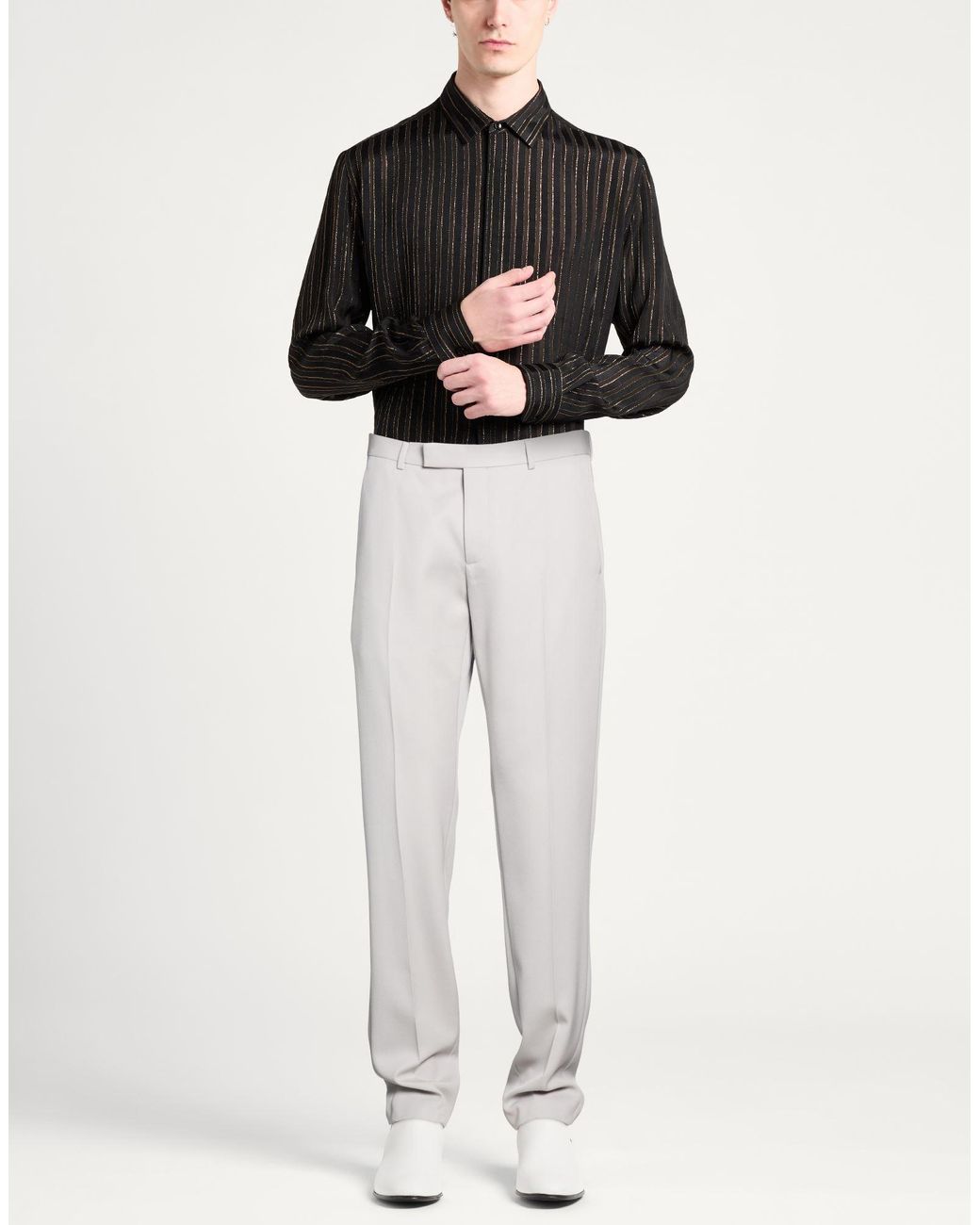 Dior Gray Light Pants Wool for men