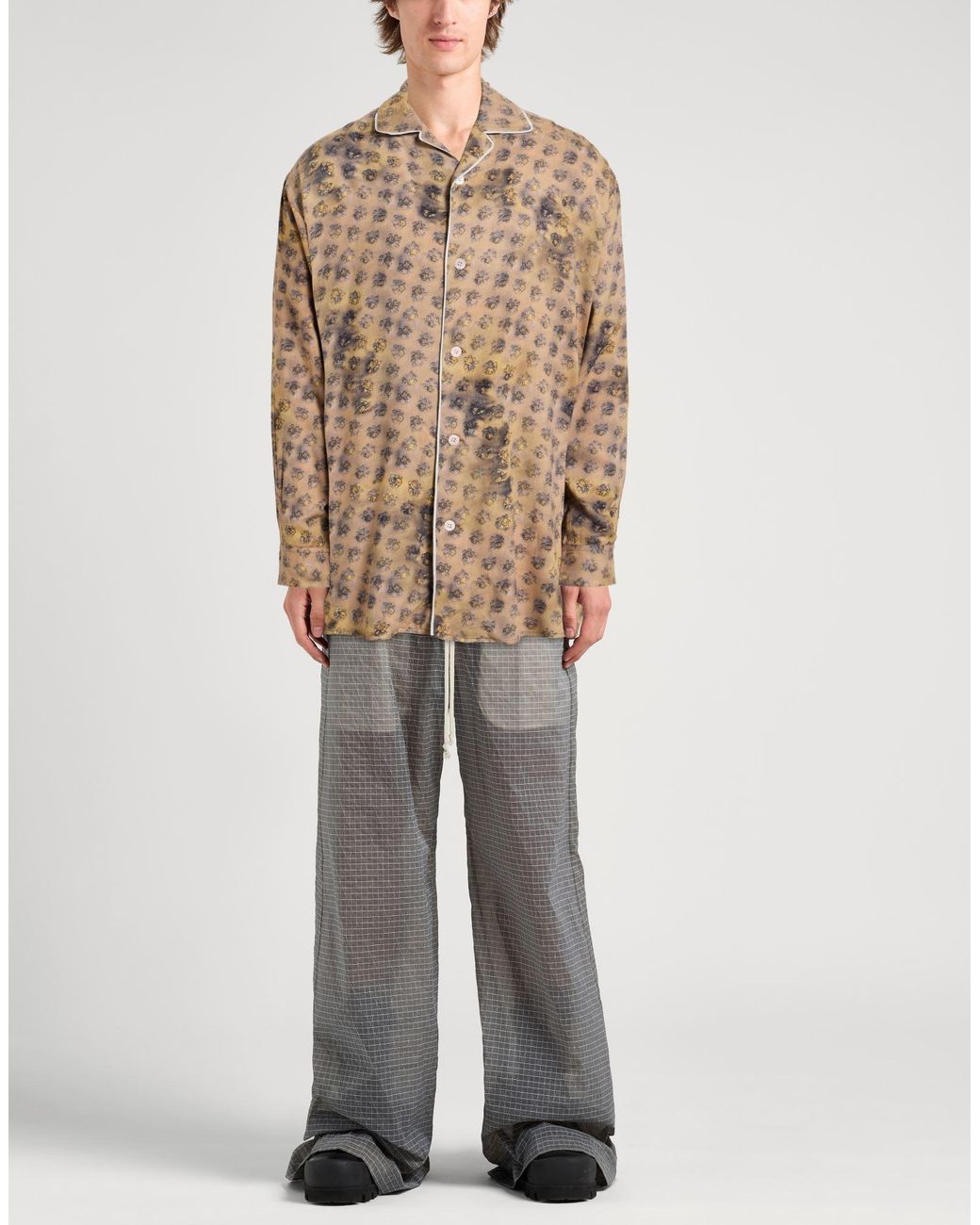 Acne Brown Light Shirt Viscose for men
