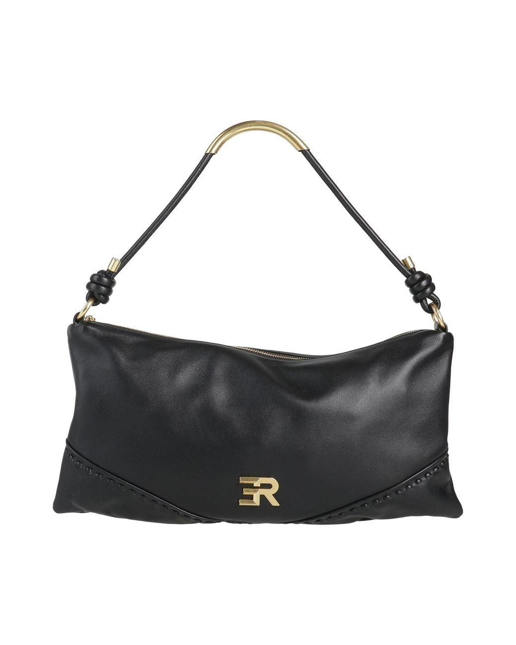 ERMANNO FIRENZE Black Shoulder Bag Cow Leather