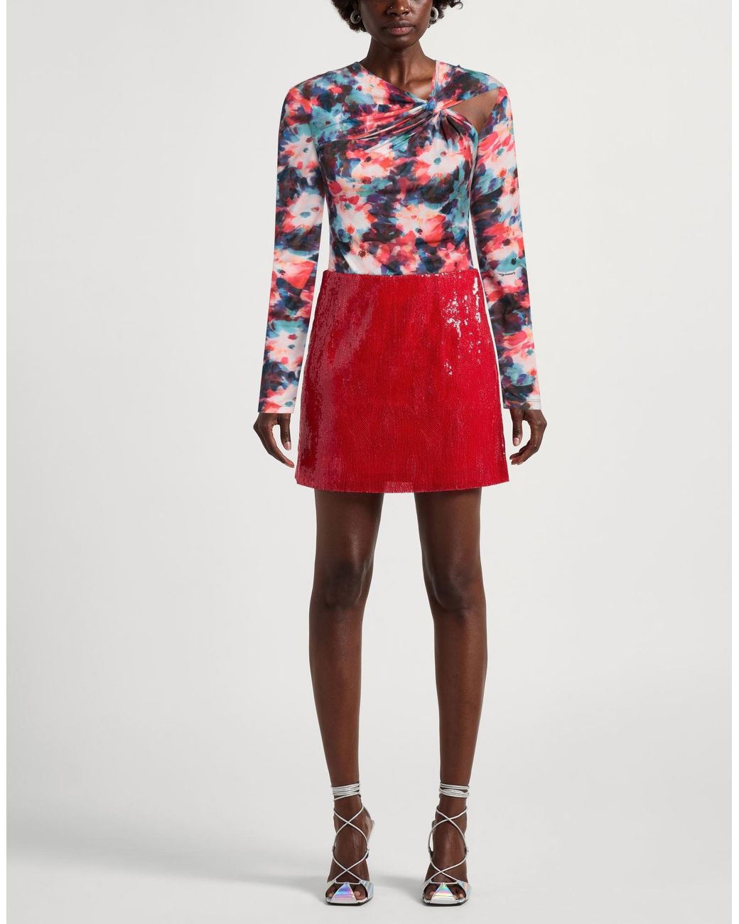 Patrizia Pepe Red Top Polyester, Elastane