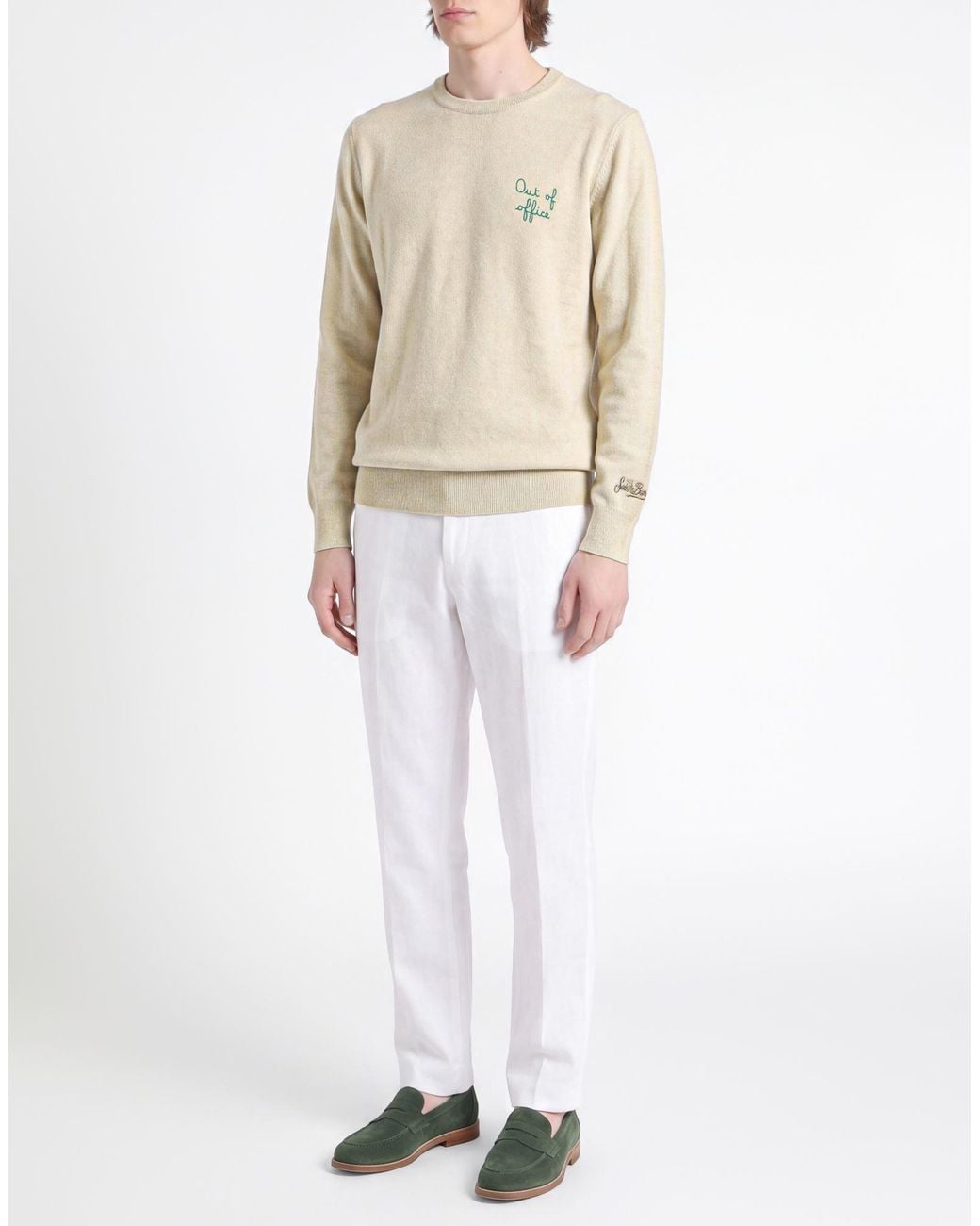 Mc2 Saint Barth Natural Sweater Wool, Viscose, Polyamide, Cashmere for men