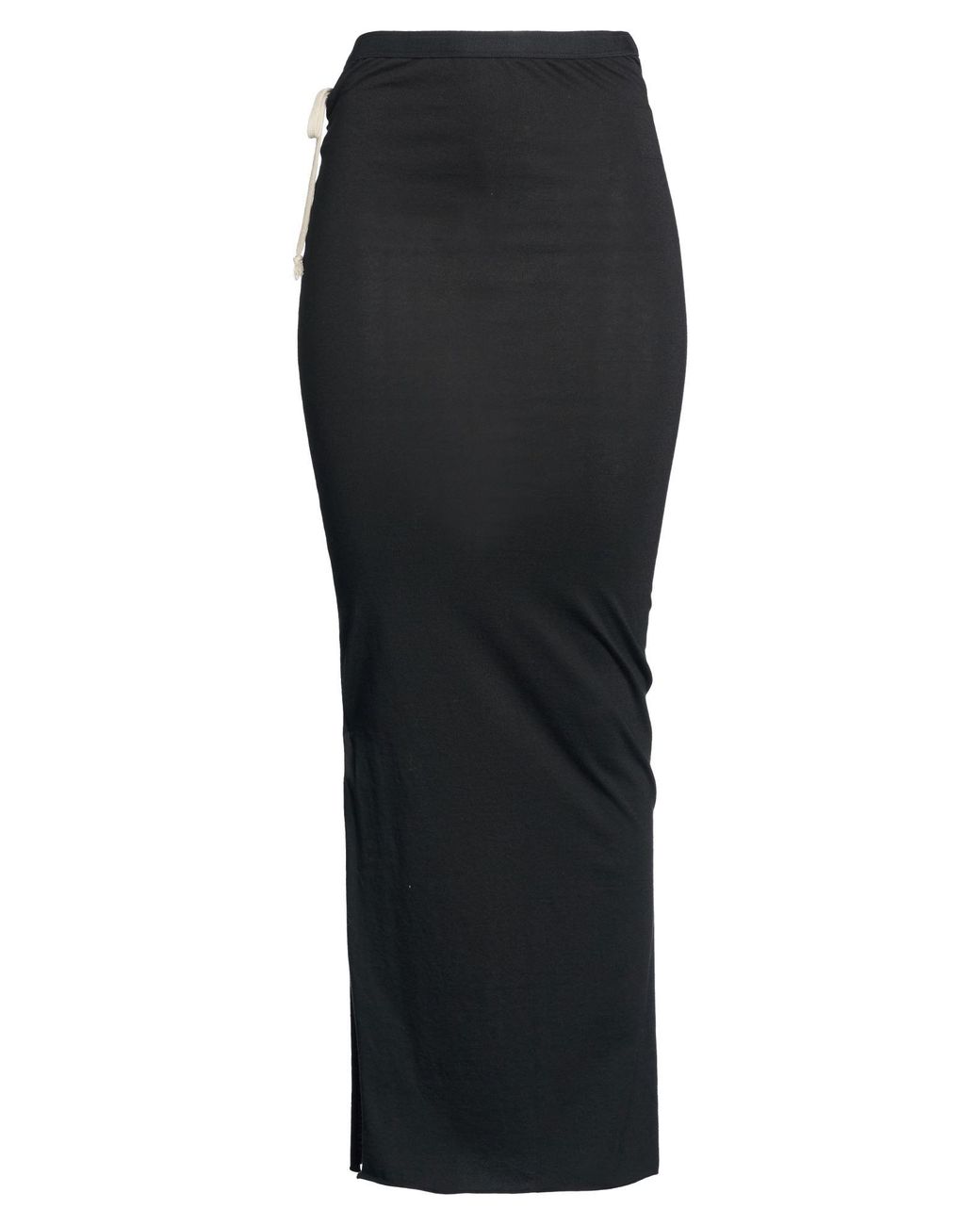 Rick Owens Black Maxi Skirt Cotton