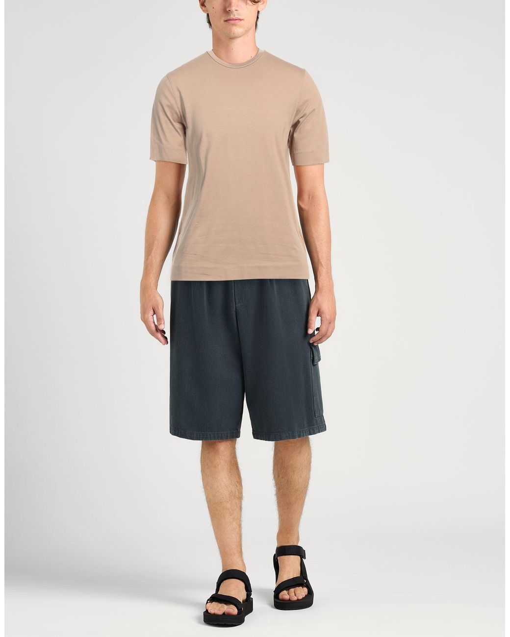 Alpha Studio Natural T-Shirt Cotton, Elastane for men