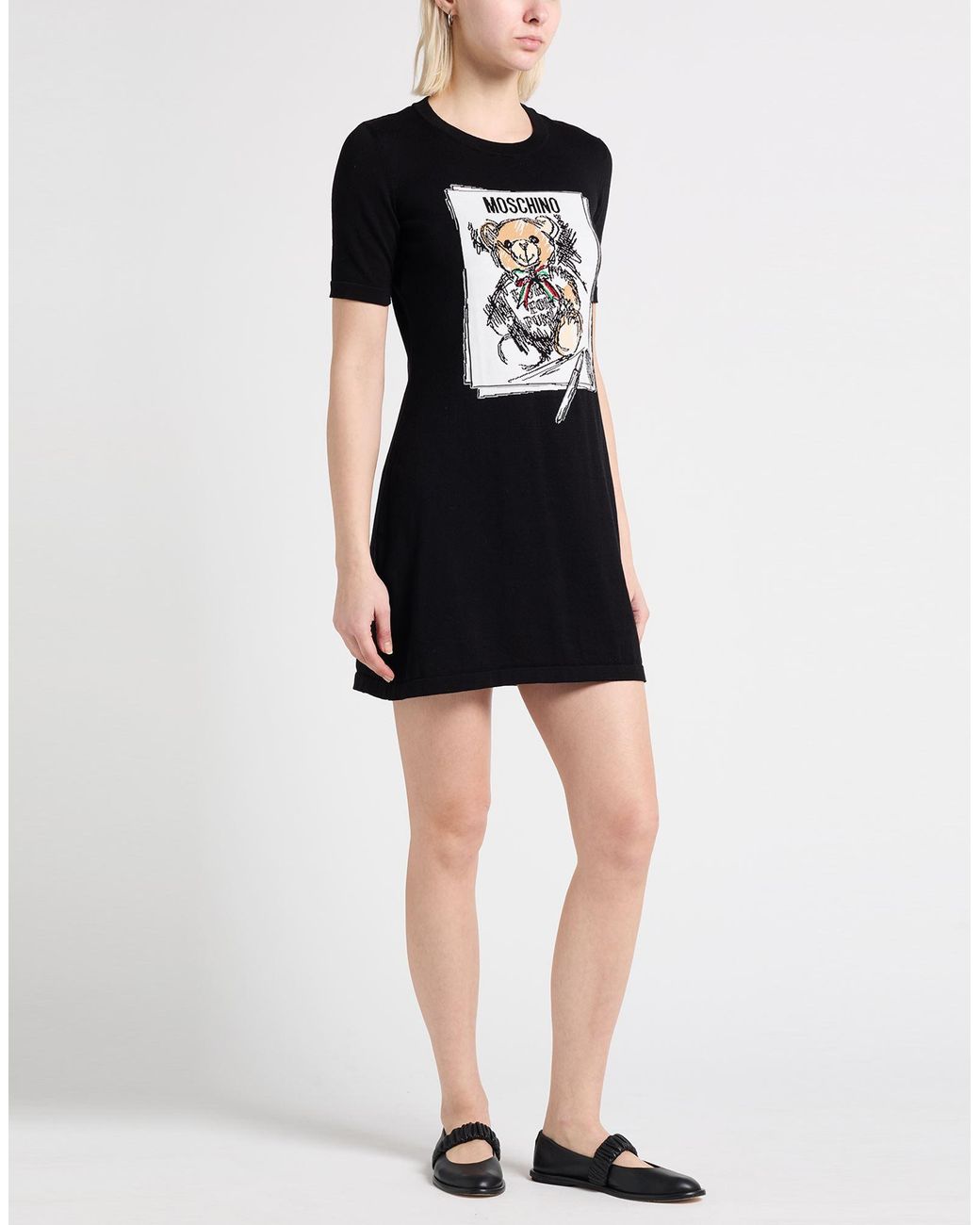 Moschino Black Mini Dress Cotton