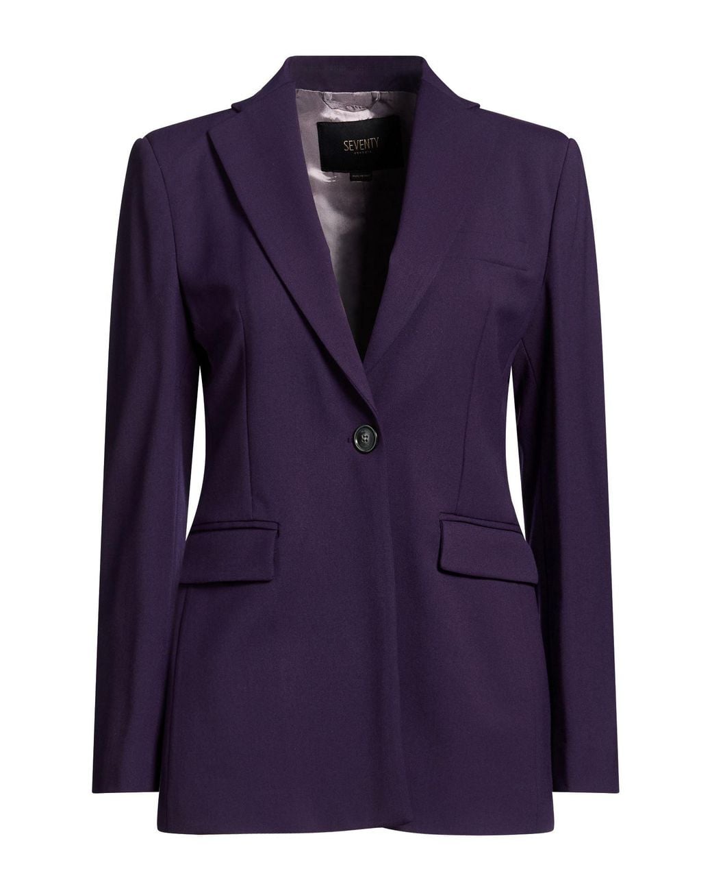 SEVENTY VENEZIA Blue Blazer Polyester, Virgin Wool, Elastane