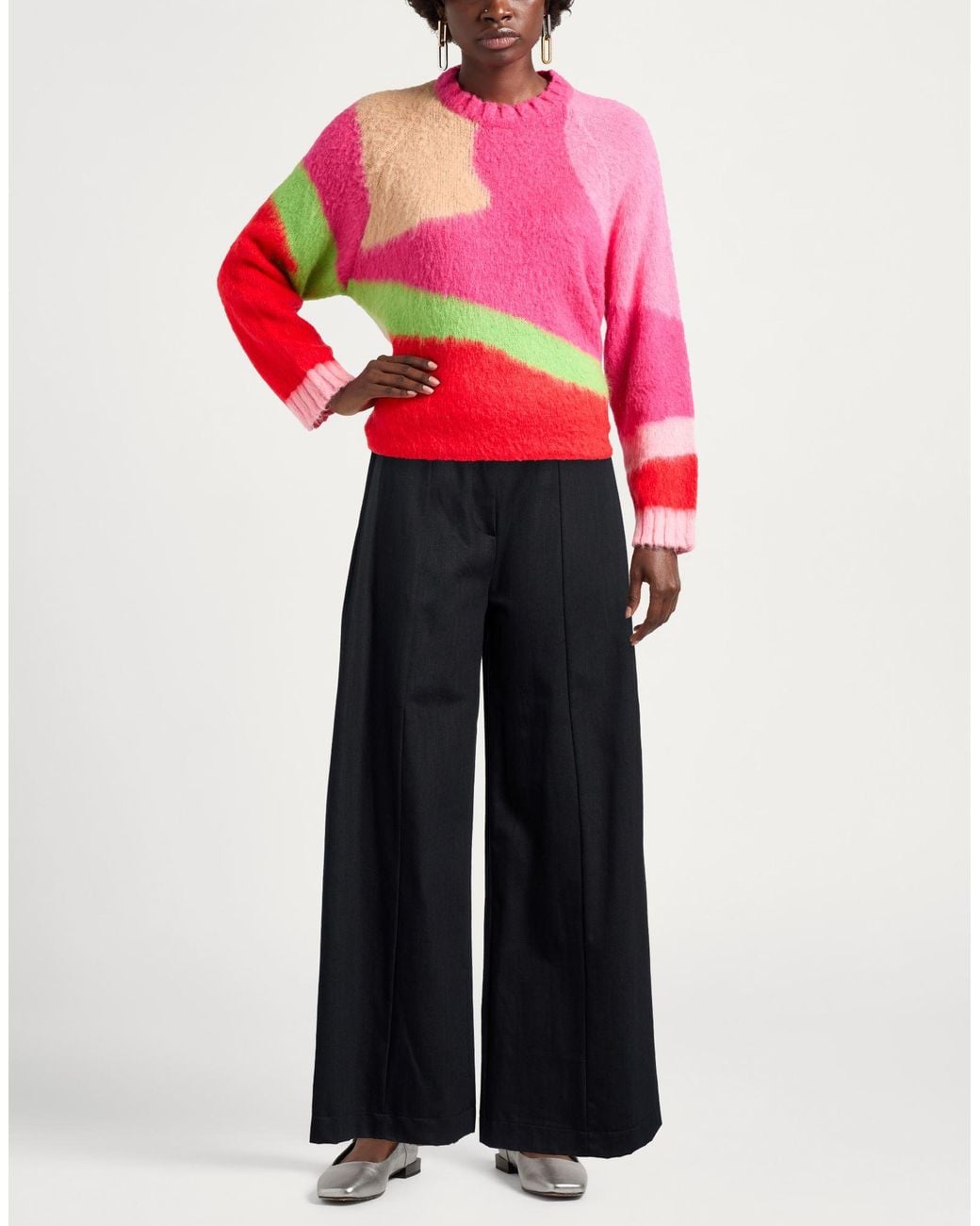 Souvenir Clubbing Blue Pants Acetate, Viscose